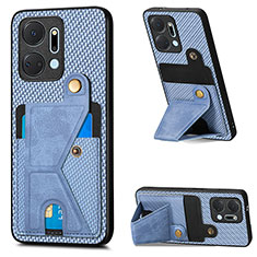 Funda Silicona Carcasa Ultrafina Goma con Magnetico S03D para Huawei Honor X7a Azul