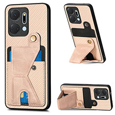 Funda Silicona Carcasa Ultrafina Goma con Magnetico S03D para Huawei Honor X7a Oro