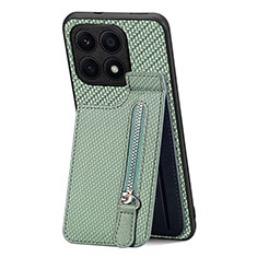 Funda Silicona Carcasa Ultrafina Goma con Magnetico S03D para Huawei Honor X8a 4G Verde