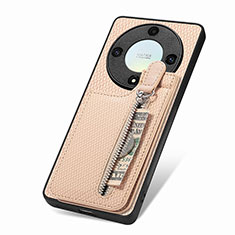 Funda Silicona Carcasa Ultrafina Goma con Magnetico S03D para Huawei Honor X9a 5G Oro