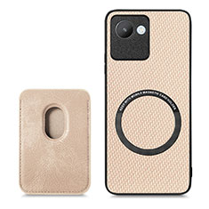 Funda Silicona Carcasa Ultrafina Goma con Magnetico S03D para Realme C30 Oro