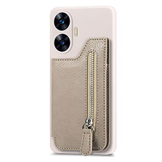 Funda Silicona Carcasa Ultrafina Goma con Magnetico S03D para Realme C55 Caqui