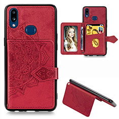 Funda Silicona Carcasa Ultrafina Goma con Magnetico S03D para Samsung Galaxy A10s Rojo