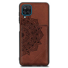 Funda Silicona Carcasa Ultrafina Goma con Magnetico S03D para Samsung Galaxy A12 5G Marron