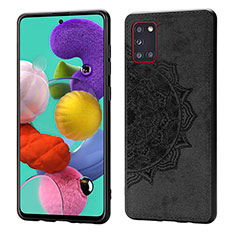 Funda Silicona Carcasa Ultrafina Goma con Magnetico S03D para Samsung Galaxy A31 Negro