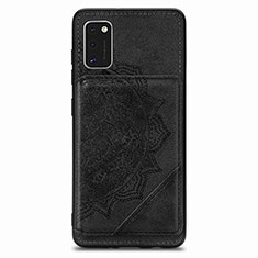 Funda Silicona Carcasa Ultrafina Goma con Magnetico S03D para Samsung Galaxy A41 Negro