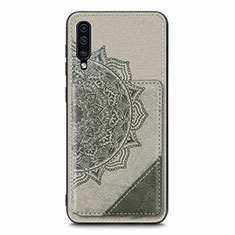 Funda Silicona Carcasa Ultrafina Goma con Magnetico S03D para Samsung Galaxy A50 Gris