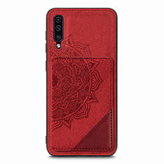 Funda Silicona Carcasa Ultrafina Goma con Magnetico S03D para Samsung Galaxy A50 Rojo