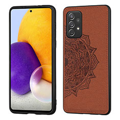 Funda Silicona Carcasa Ultrafina Goma con Magnetico S03D para Samsung Galaxy A52s 5G Marron