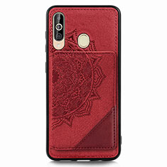 Funda Silicona Carcasa Ultrafina Goma con Magnetico S03D para Samsung Galaxy A60 Rojo