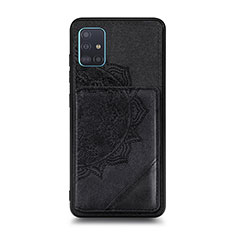 Funda Silicona Carcasa Ultrafina Goma con Magnetico S03D para Samsung Galaxy A71 4G A715 Negro