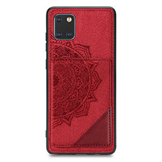 Funda Silicona Carcasa Ultrafina Goma con Magnetico S03D para Samsung Galaxy A81 Rojo