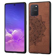 Funda Silicona Carcasa Ultrafina Goma con Magnetico S03D para Samsung Galaxy A91 Marron