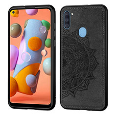 Funda Silicona Carcasa Ultrafina Goma con Magnetico S03D para Samsung Galaxy M11 Negro