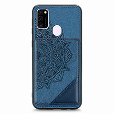 Funda Silicona Carcasa Ultrafina Goma con Magnetico S03D para Samsung Galaxy M30s Azul