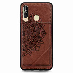 Funda Silicona Carcasa Ultrafina Goma con Magnetico S03D para Samsung Galaxy M40 Marron