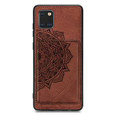 Funda Silicona Carcasa Ultrafina Goma con Magnetico S03D para Samsung Galaxy M60s Marron