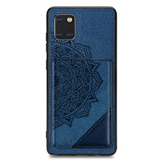 Funda Silicona Carcasa Ultrafina Goma con Magnetico S03D para Samsung Galaxy Note 10 Lite Azul