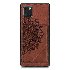 Funda Silicona Carcasa Ultrafina Goma con Magnetico S03D para Samsung Galaxy Note 10 Lite Marron