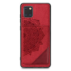 Funda Silicona Carcasa Ultrafina Goma con Magnetico S03D para Samsung Galaxy Note 10 Lite Rojo