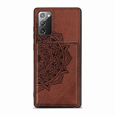 Funda Silicona Carcasa Ultrafina Goma con Magnetico S03D para Samsung Galaxy Note 20 5G Marron