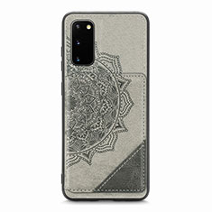 Funda Silicona Carcasa Ultrafina Goma con Magnetico S03D para Samsung Galaxy S20 5G Gris