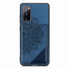 Funda Silicona Carcasa Ultrafina Goma con Magnetico S03D para Samsung Galaxy S20 FE (2022) 5G Azul