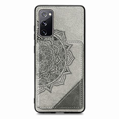 Funda Silicona Carcasa Ultrafina Goma con Magnetico S03D para Samsung Galaxy S20 Lite 5G Gris