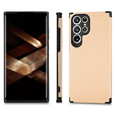 Funda Silicona Carcasa Ultrafina Goma con Magnetico S03D para Samsung Galaxy S25 Ultra 5G Oro