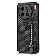 Funda Silicona Carcasa Ultrafina Goma con Magnetico S03D para Vivo X90 Pro 5G Negro