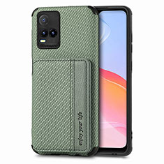 Funda Silicona Carcasa Ultrafina Goma con Magnetico S03D para Vivo Y21 Verde