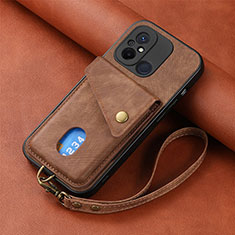 Funda Silicona Carcasa Ultrafina Goma con Magnetico S03D para Xiaomi Poco C55 Marron