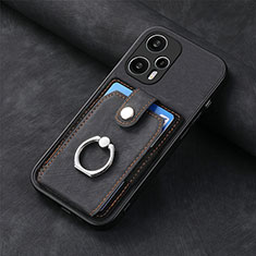 Funda Silicona Carcasa Ultrafina Goma con Magnetico S03D para Xiaomi Poco F5 5G Negro