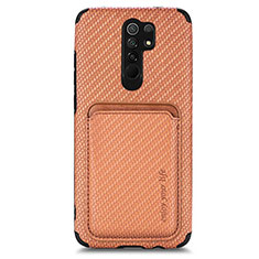 Funda Silicona Carcasa Ultrafina Goma con Magnetico S03D para Xiaomi Poco M2 Marron