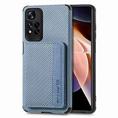 Funda Silicona Carcasa Ultrafina Goma con Magnetico S03D para Xiaomi Poco X4 NFC Azul