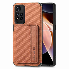 Funda Silicona Carcasa Ultrafina Goma con Magnetico S03D para Xiaomi Poco X4 NFC Marron