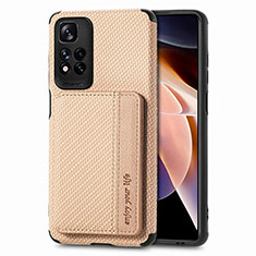 Funda Silicona Carcasa Ultrafina Goma con Magnetico S03D para Xiaomi Poco X4 NFC Oro