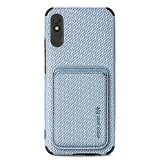 Funda Silicona Carcasa Ultrafina Goma con Magnetico S03D para Xiaomi Redmi 9AT Azul