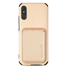 Funda Silicona Carcasa Ultrafina Goma con Magnetico S03D para Xiaomi Redmi 9AT Oro