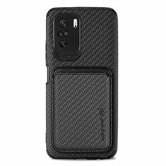 Funda Silicona Carcasa Ultrafina Goma con Magnetico S03D para Xiaomi Redmi K40 5G Negro