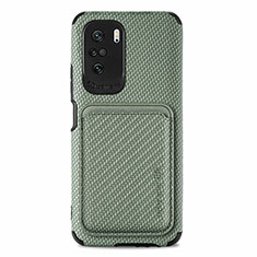 Funda Silicona Carcasa Ultrafina Goma con Magnetico S03D para Xiaomi Redmi K40 5G Verde