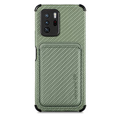 Funda Silicona Carcasa Ultrafina Goma con Magnetico S03D para Xiaomi Redmi Note 10 Pro 5G Verde