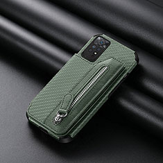 Funda Silicona Carcasa Ultrafina Goma con Magnetico S03D para Xiaomi Redmi Note 11 4G (2022) Verde