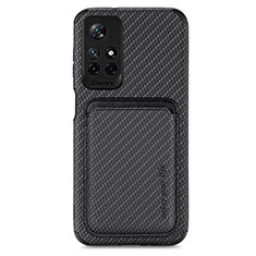 Funda Silicona Carcasa Ultrafina Goma con Magnetico S03D para Xiaomi Redmi Note 11 5G Negro