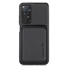 Funda Silicona Carcasa Ultrafina Goma con Magnetico S03D para Xiaomi Redmi Note 11 Pro 4G Negro