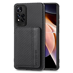 Funda Silicona Carcasa Ultrafina Goma con Magnetico S03D para Xiaomi Redmi Note 11 Pro+ Plus 5G Negro