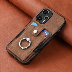 Funda Silicona Carcasa Ultrafina Goma con Magnetico S03D para Xiaomi Redmi Note 12 Turbo 5G Marron