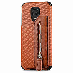 Funda Silicona Carcasa Ultrafina Goma con Magnetico S03D para Xiaomi Redmi Note 9 Pro Marron