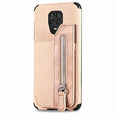 Funda Silicona Carcasa Ultrafina Goma con Magnetico S03D para Xiaomi Redmi Note 9 Pro Max Oro