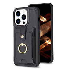 Funda Silicona Carcasa Ultrafina Goma con Magnetico S04D para Apple iPhone 13 Pro Negro